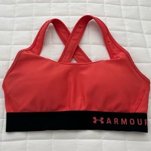 UNDER ARMOUR Coral Cross Back Sports Bra Size Small